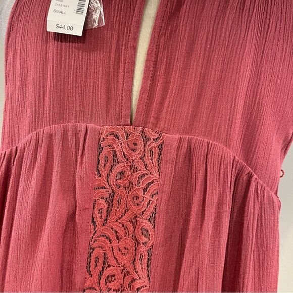 Bohemian a-line Sleeveless scoop neck mini dress with lace details - Picture 8 of 15